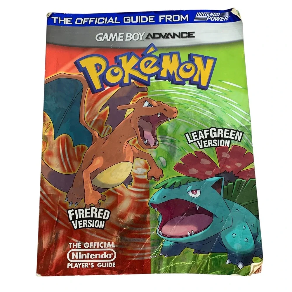 Official Nintendo Pokemon FireRed LeafGreen Strategy Guide GBA w/ Combat Chart